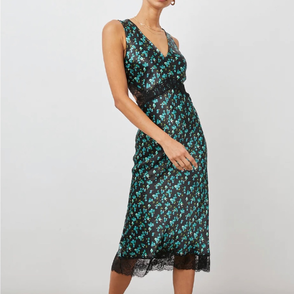 Rails pandora satin floral dress - size m